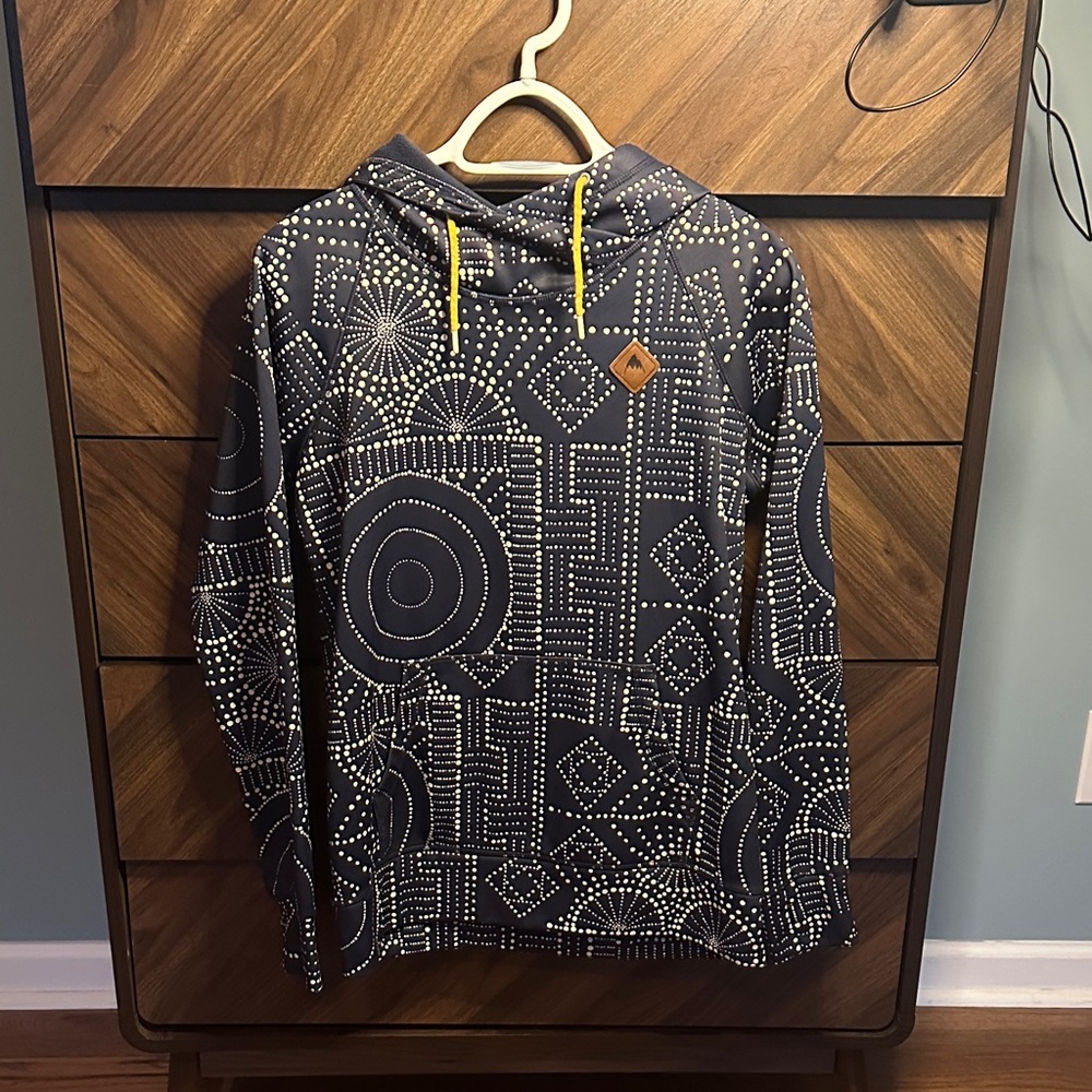 Burton Navy and White Patterned Hoodie